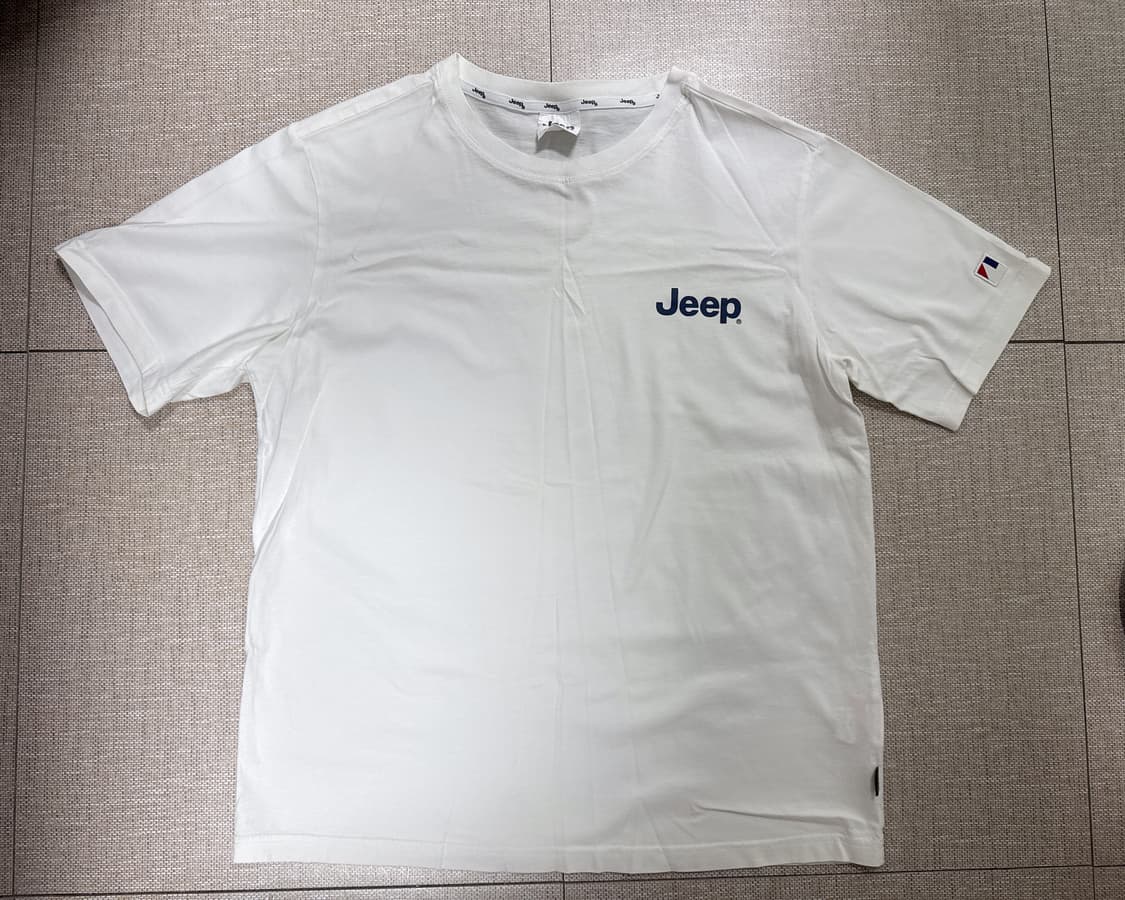 Jeep 스몰 로고 반팔 티셔츠 화이트 L 상품이미지1