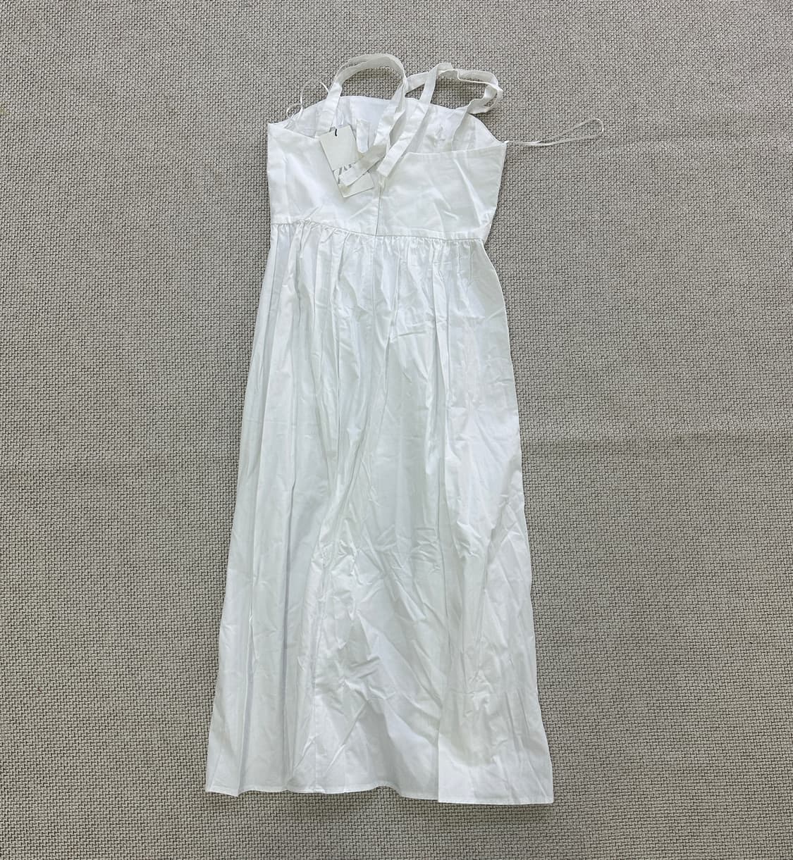 M 자라 화이트 맥시 원피스 새상품 0407D 상품이미지4