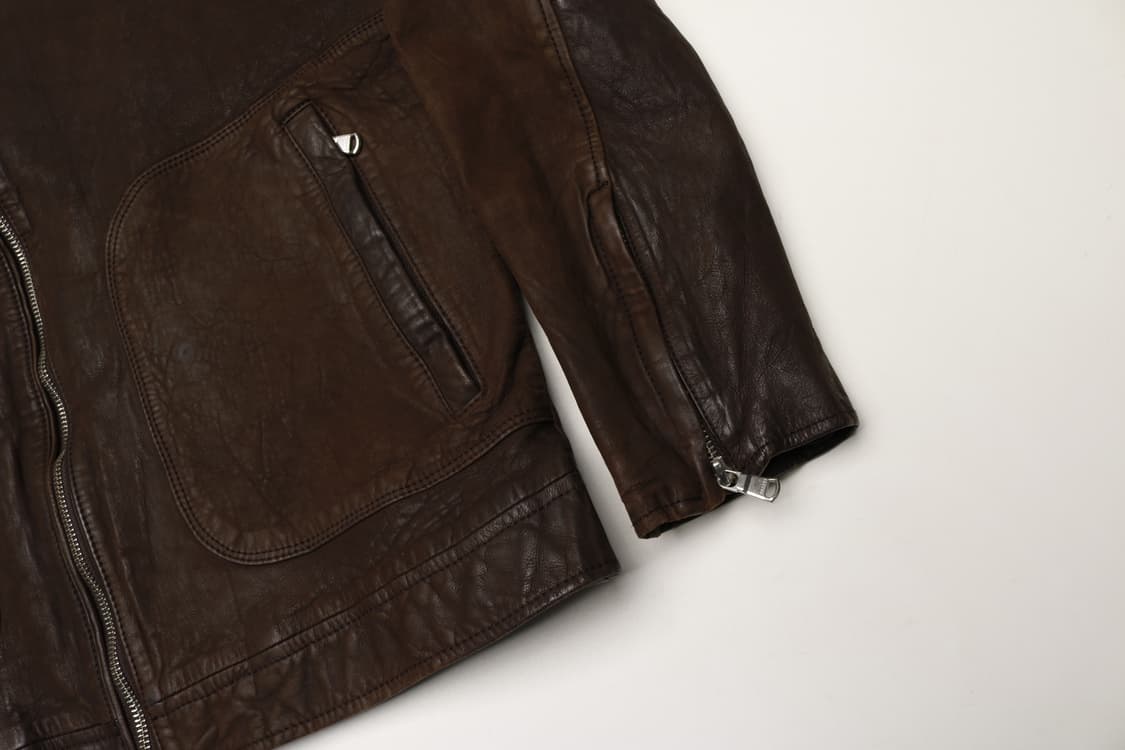[L] 해지스 양가죽 싱글 라이더 자켓 상품이미지2