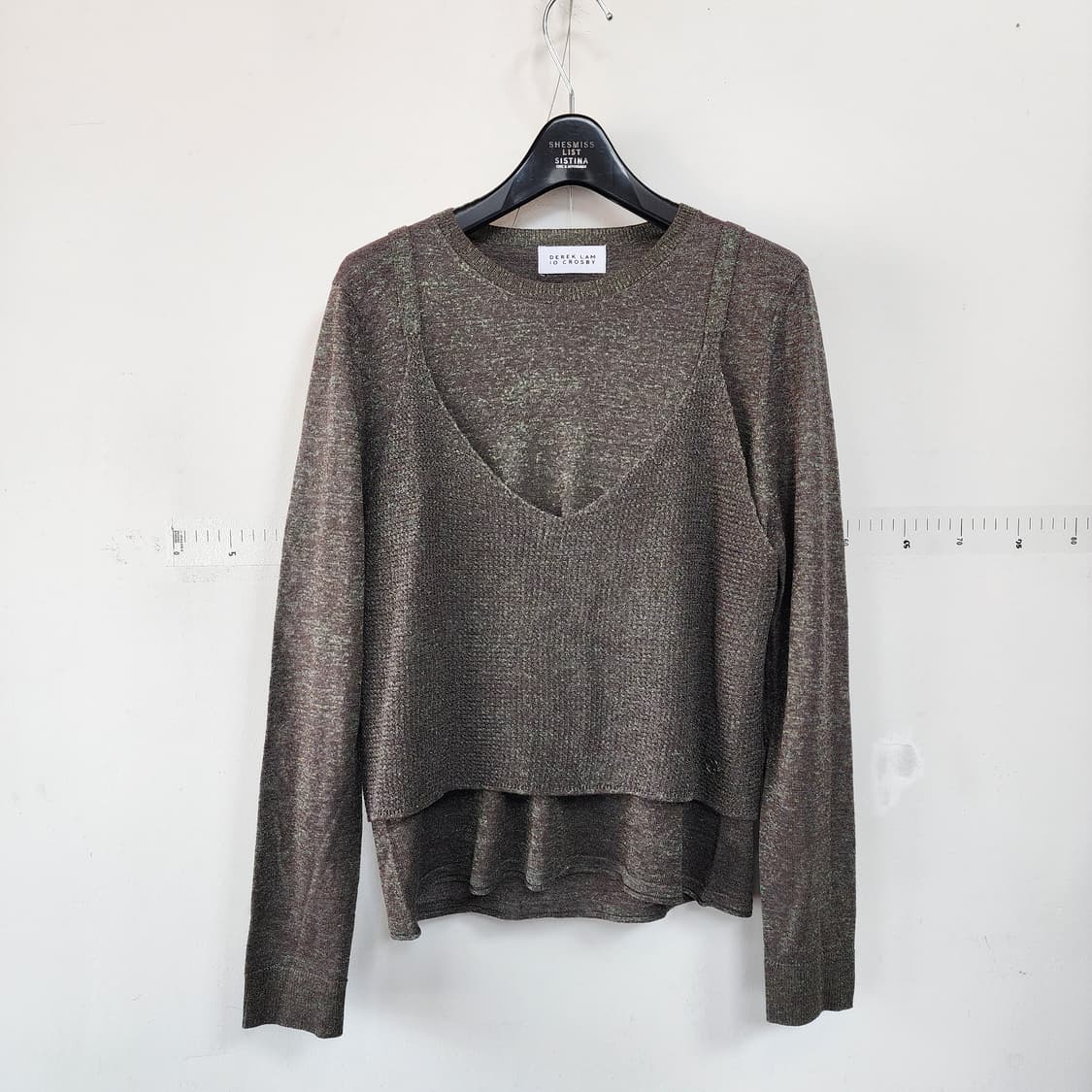 데렉 램 10 크로스비 브이넥 레이어드 니트 상품이미지1