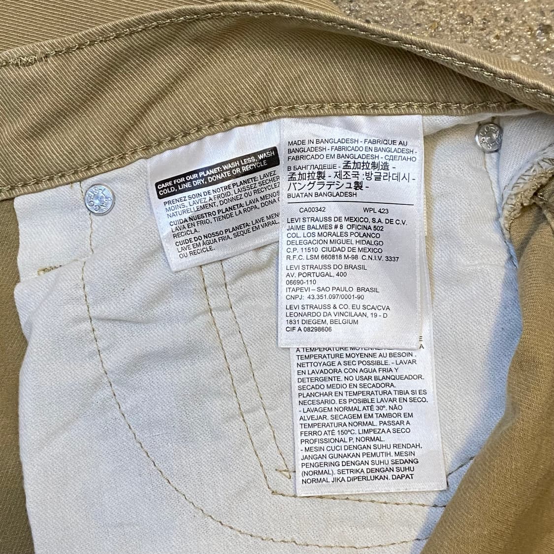 빈티지 리바이스 502 베이지진 청바지 상품이미지6