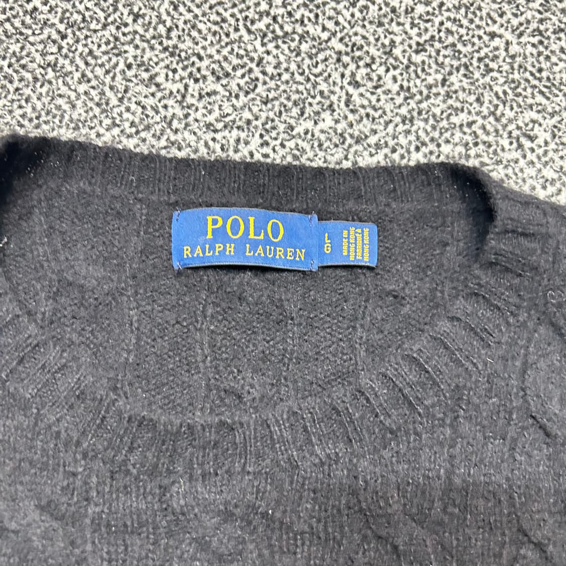 폴로 블랙 케이블 울 케시미어 니트 상품이미지5