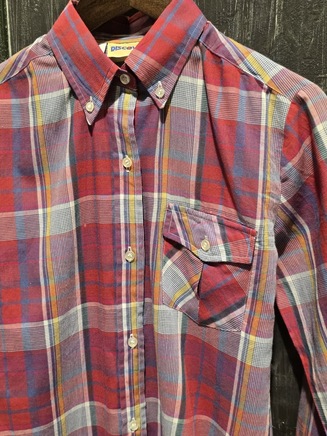 80s Discovery Red Plaid Shirt 상품이미지2