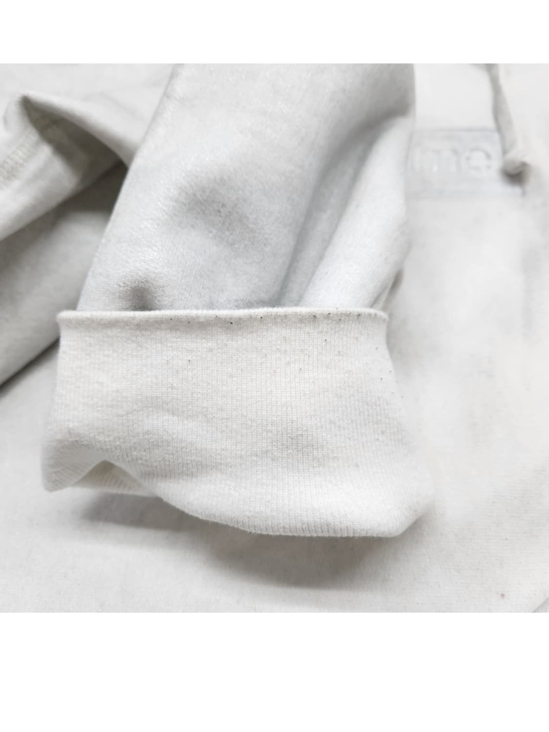 슈프림+MM6 메종 마르지엘라 포일 박스로고 후드 스웨트셔츠 화이트  상품이미지3