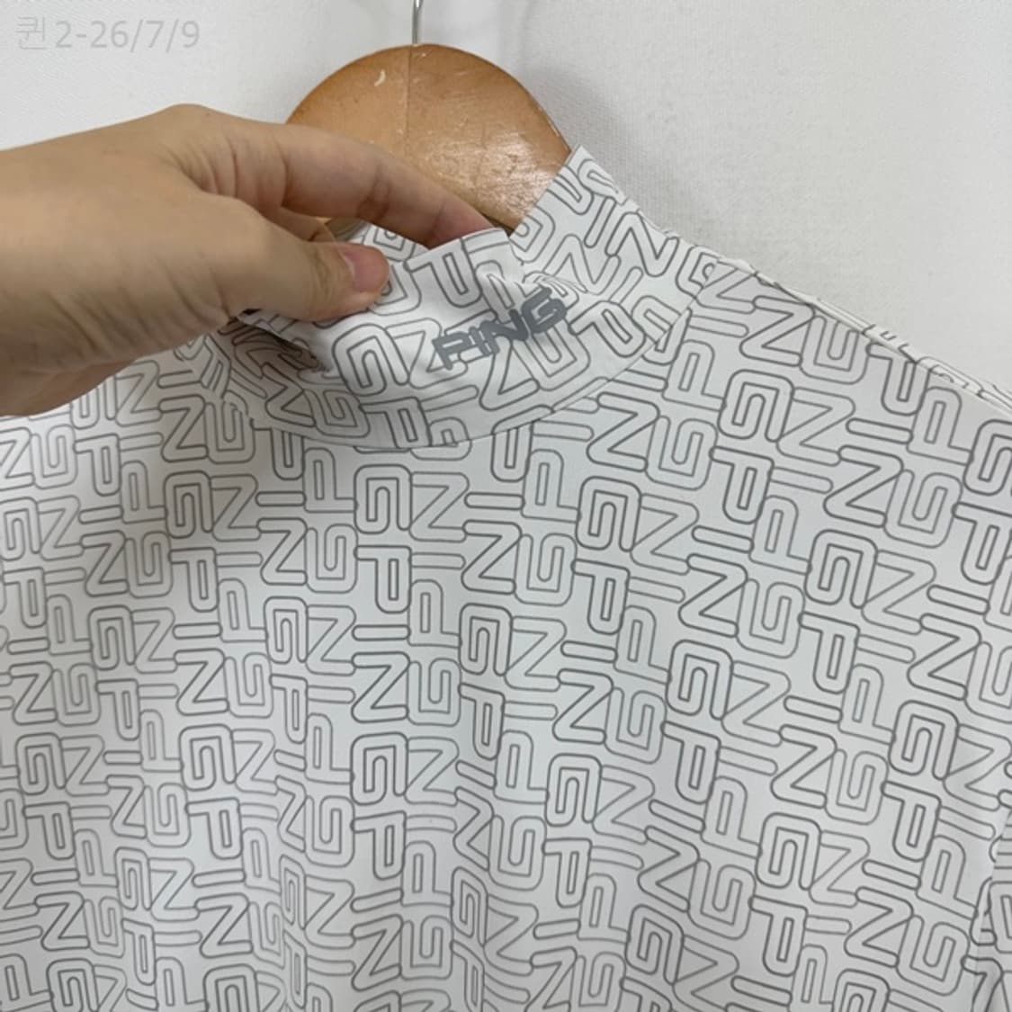 핑 남자 골프 얇은 긴팔 티셔츠 스판 100 상품이미지3