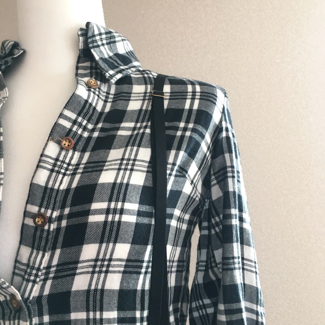 체크 서스펜더 원피스 상품이미지4