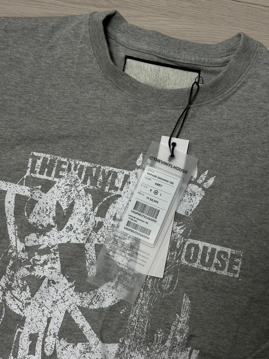 더바이닐하우스 M VINTAGE DRAWING TEE 상품이미지3