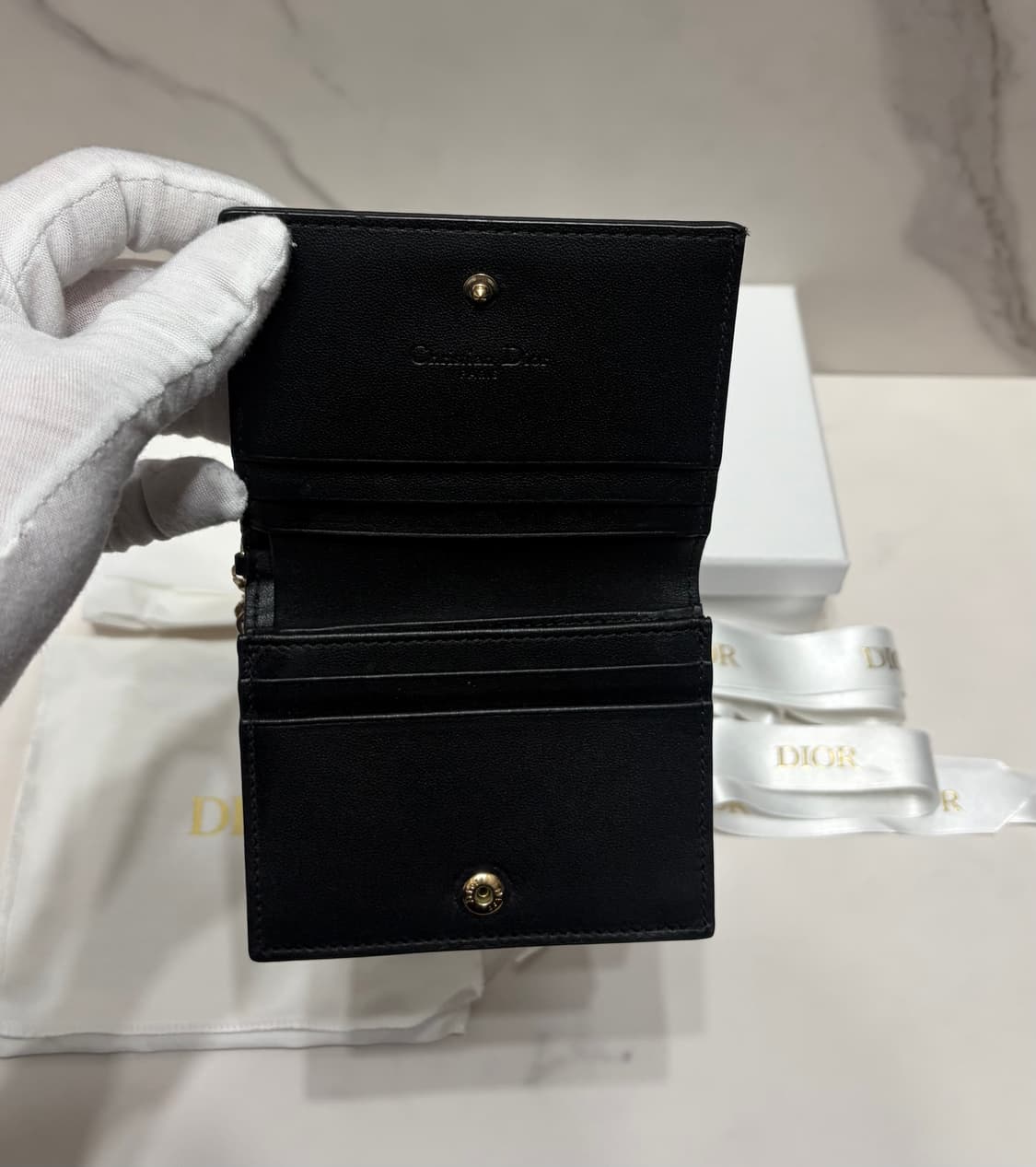 [정품] 디올 까나쥬 램스킨 카드지갑 백화점 풀구성 상품이미지2