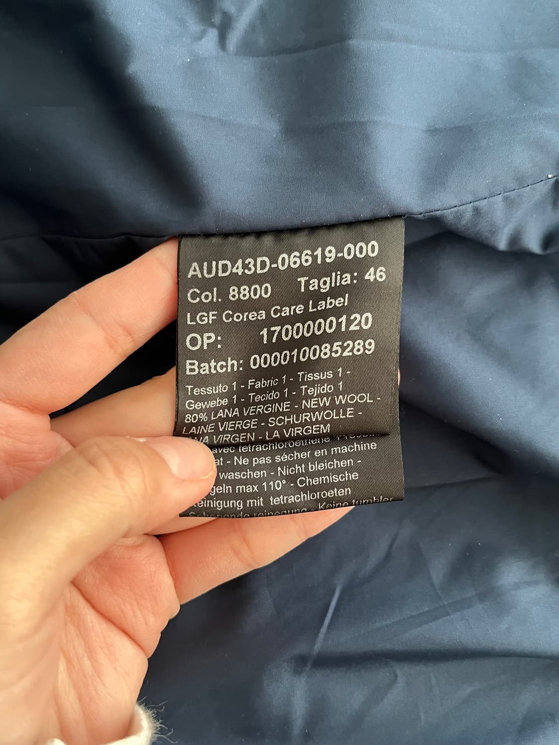 95) 헤지스 HAZZYS 후드 코트 네이비 상품이미지6