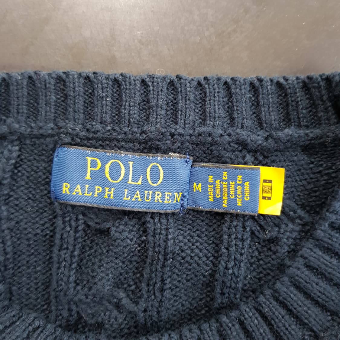 폴로 랄프로렌 네이비 케이블 코튼  니트 M사이즈 상품이미지3