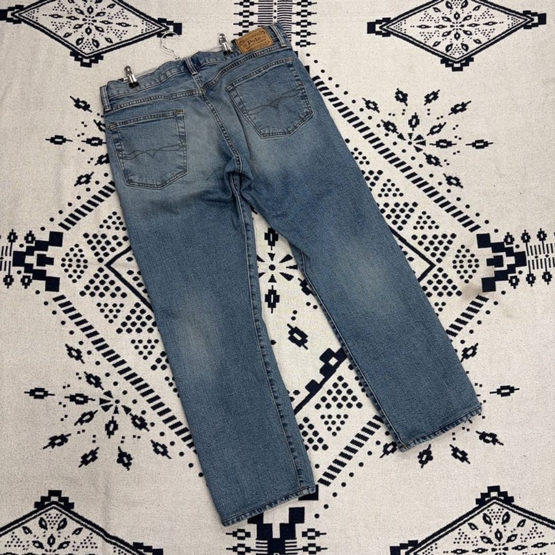 폴로 랄프로렌 소가죽패치 스판 데님 청바지 34인치 P00078 상품이미지2