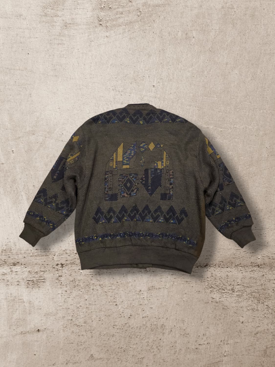 가죽 디테일 울 패턴 자켓 (F583) 상품이미지4