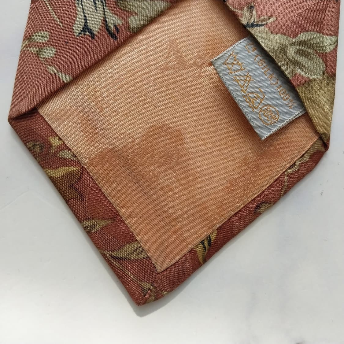 아쿠아스큐텀 실크 플라워 패턴 넥타이 8.7cm A+~A등급 k2066 상품이미지8