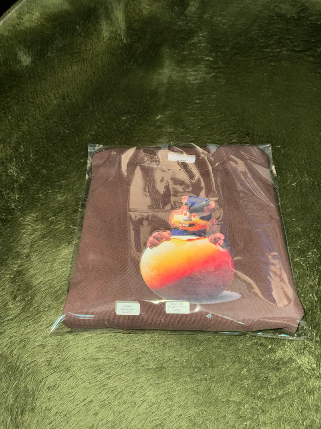 [S] BALANSA 발란사 X 비이커 콜라보 스웻셔츠 브라운 상품이미지10