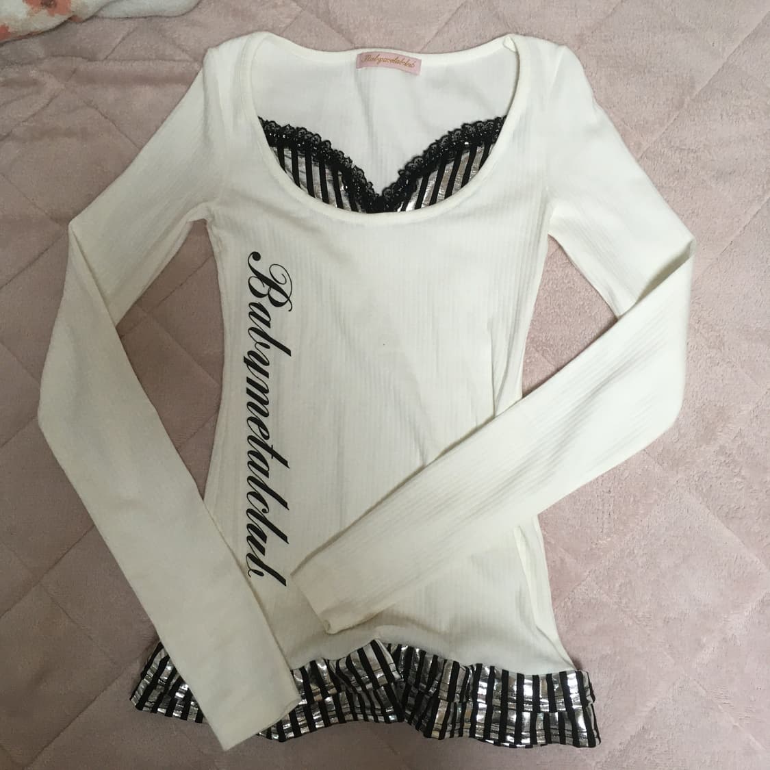 베이비메탈클럽 디스코 탑 화이트 상품이미지1