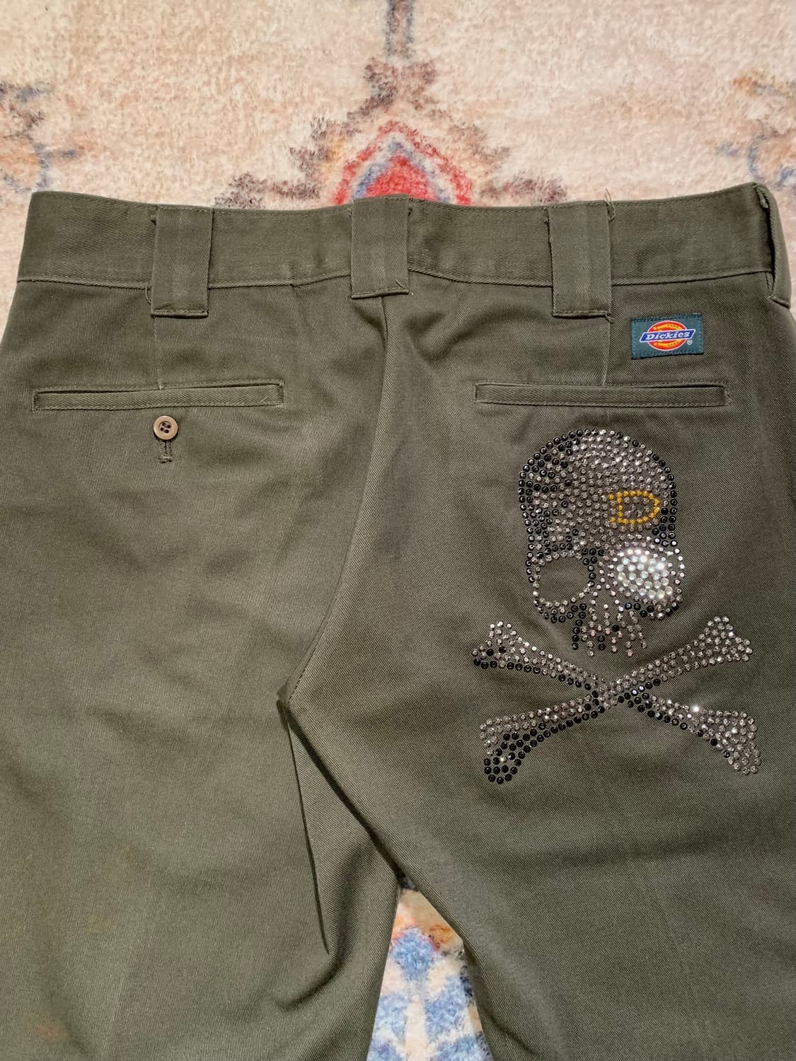 디키즈 874 큐빅 해골 올리브 팬츠 상품이미지3