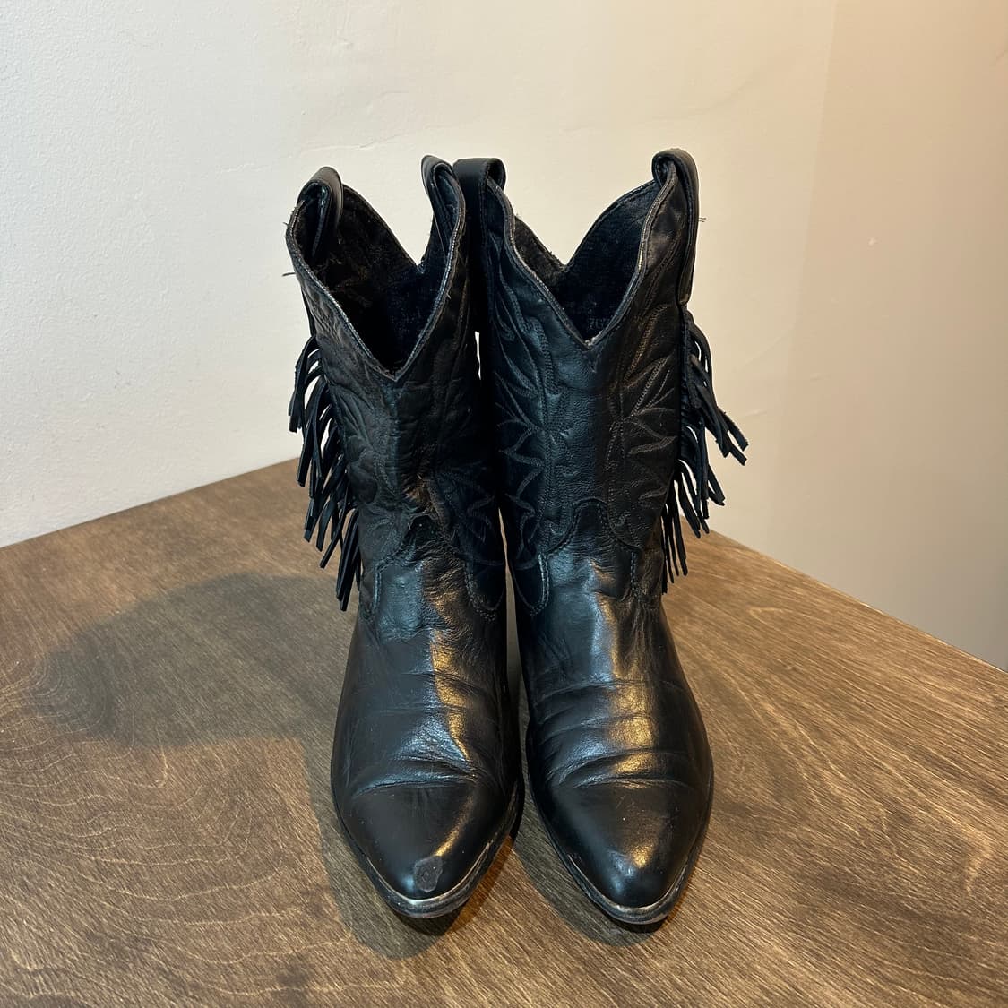 Vintage 블랙 프린지 웨스턴 부츠 상품이미지2