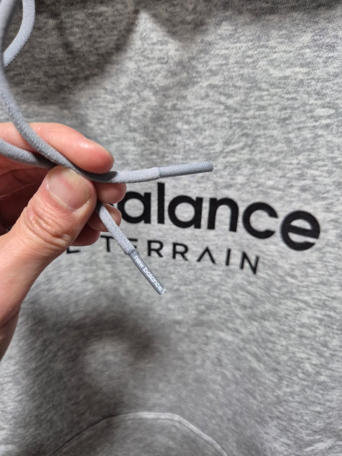 (세일)(새상품)뉴발란스 올 터레인 기모 후드티 그레이 상품이미지4