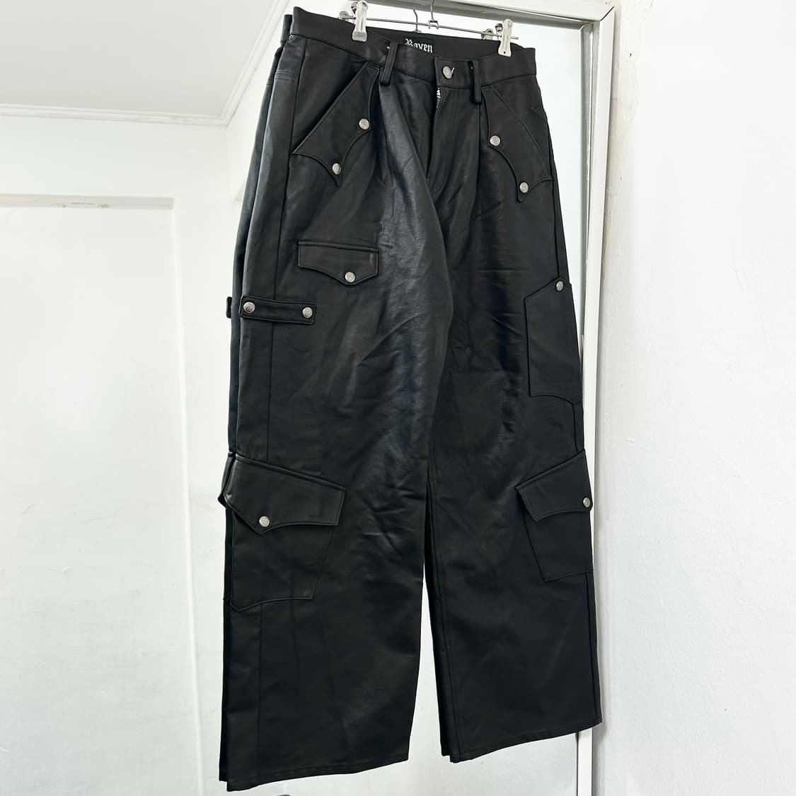 Raven 레더 카고 팬츠 상품이미지4