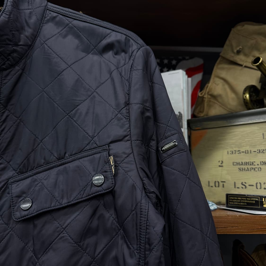 바버 인터네셔널 아리엘 폴라 퀼팅 자켓 상품이미지3