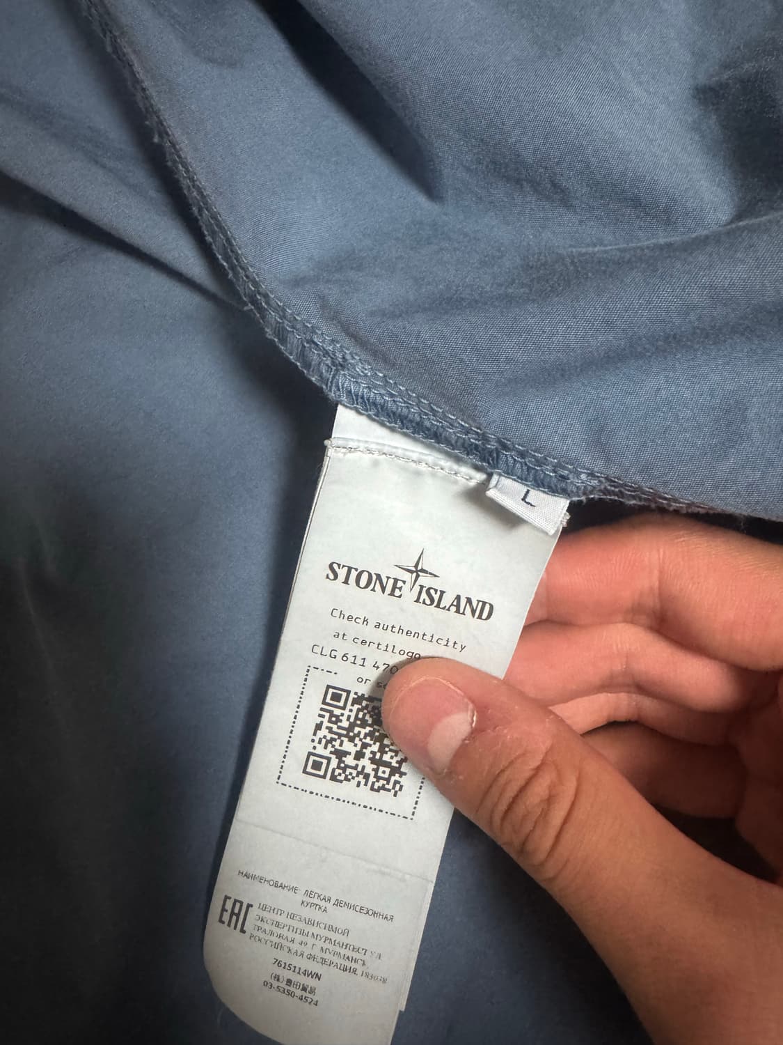 스톤아일랜드 올드이펙트 셔츠 파스텔블루(L) 상품이미지4