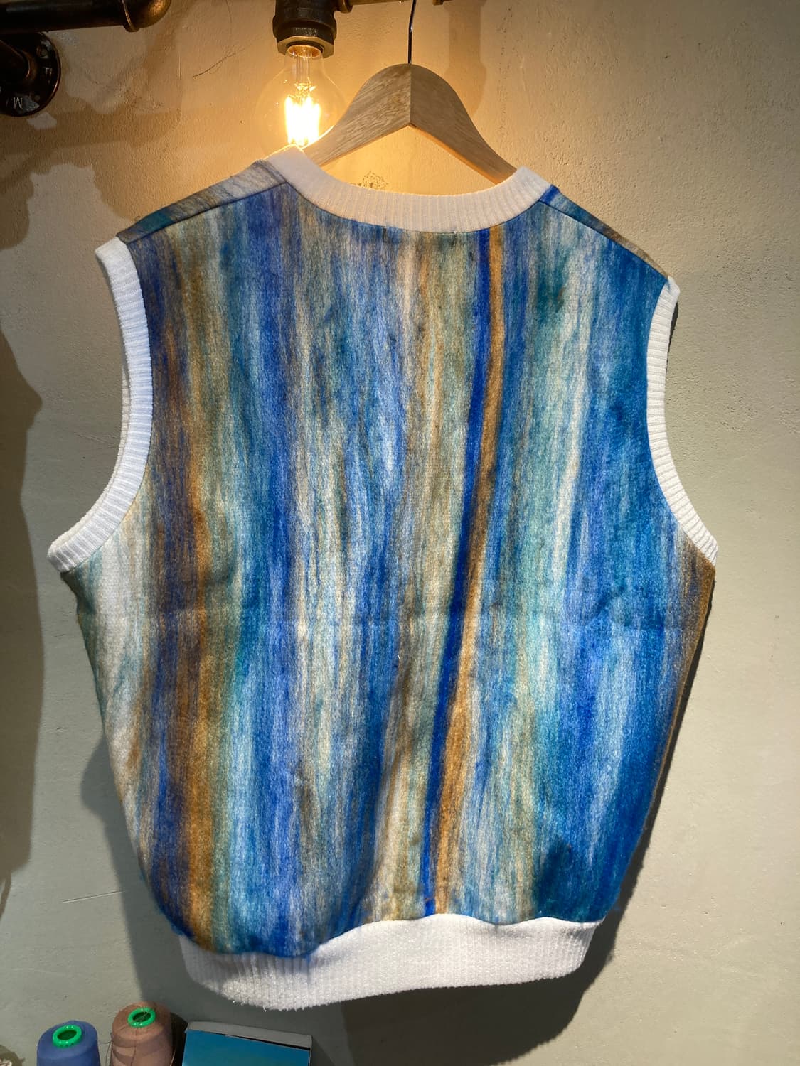 패턴 털 베스트 상품이미지2