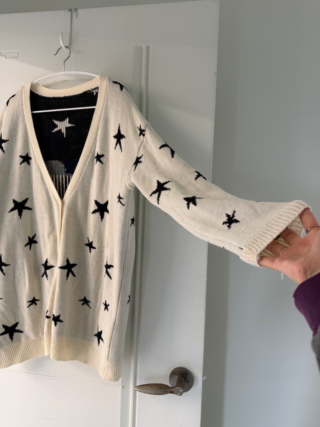일본빈티지 별 니트 롱가디건 상품이미지7