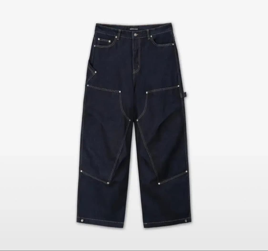 9999아카이브 - DOUBLE KNEE DENIM PANTS 상품이미지1