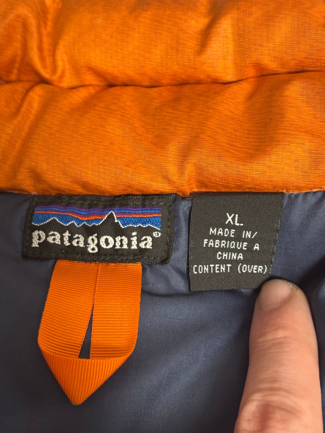 [XL] 파타고니아 패커블 구스다운 자켓 패딩 _ 오렌지 판매 상품이미지5
