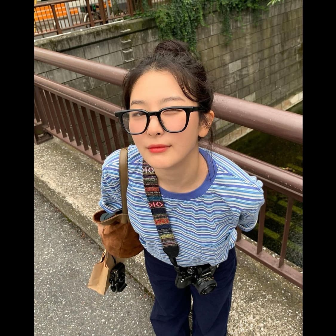 카키스 워시드 보더 티셔츠 (주우재 추천/레드벨벳 슬기 착용) 상품이미지7