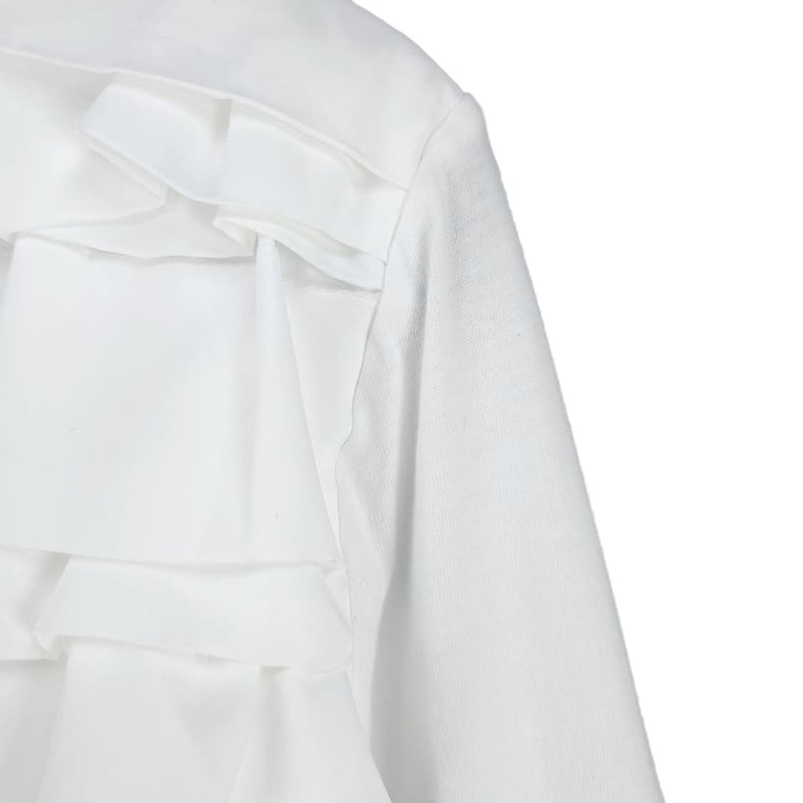 [여XS]꼼데가르송 프릴 배색 라운드 티셔츠[Y61-187] 상품이미지6