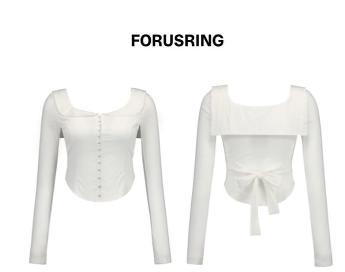 포어링 화이트 블라우스 M 상품이미지1