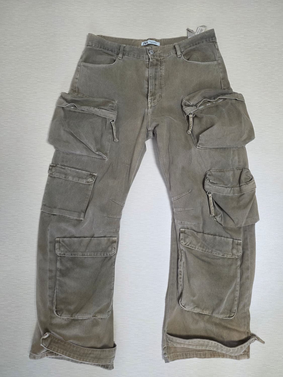 자라 유틸리티 카고 진 다크 샌드 상품이미지2