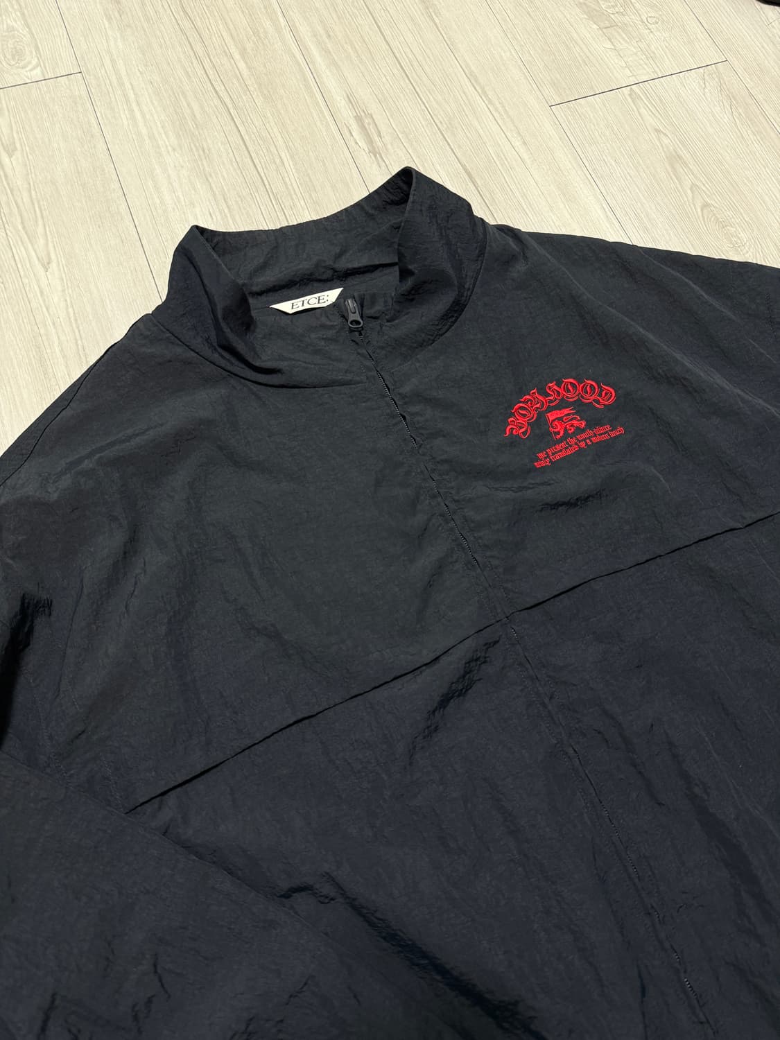 [L] ETCE 보이후드 나일론 트랙자켓 네이비 상품이미지2