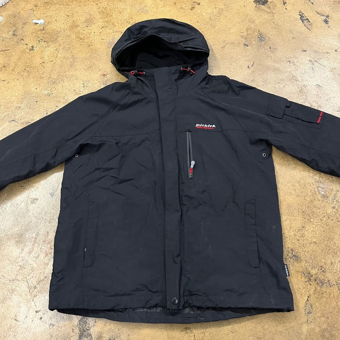 [정품/L] 디키즈 블랙 후드 바람막이 자켓 b16 상품이미지3