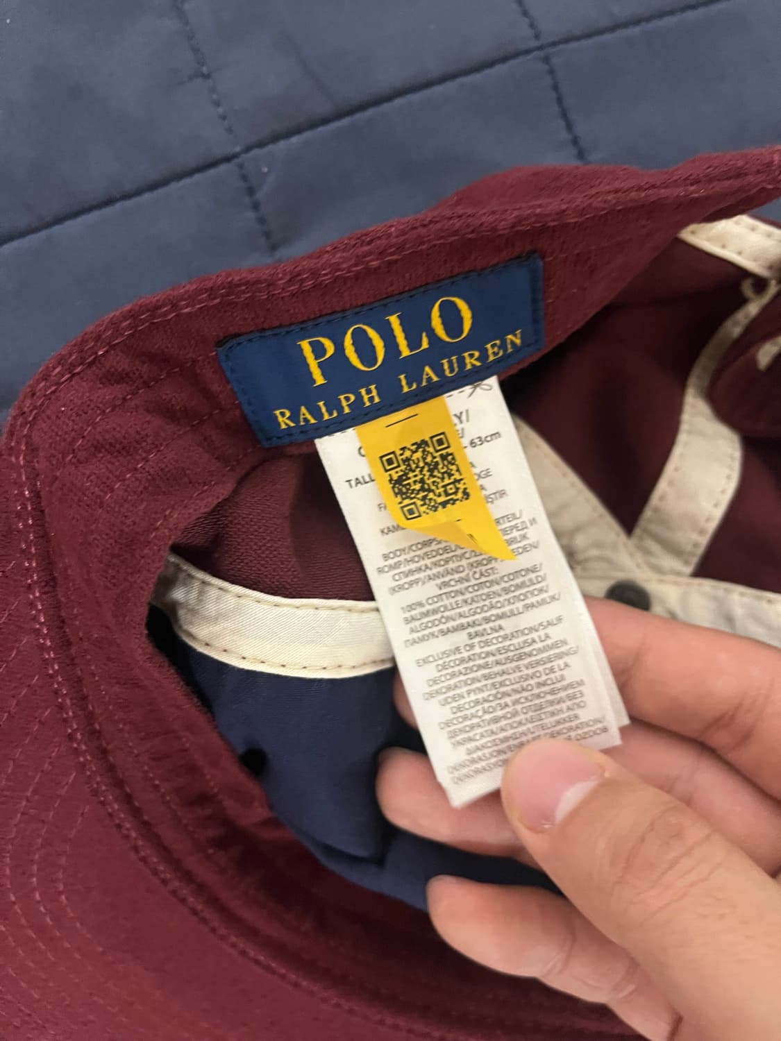 폴로랄프로렌 25FW 펠트 패치 샤모아 볼캡 와인 상품이미지3