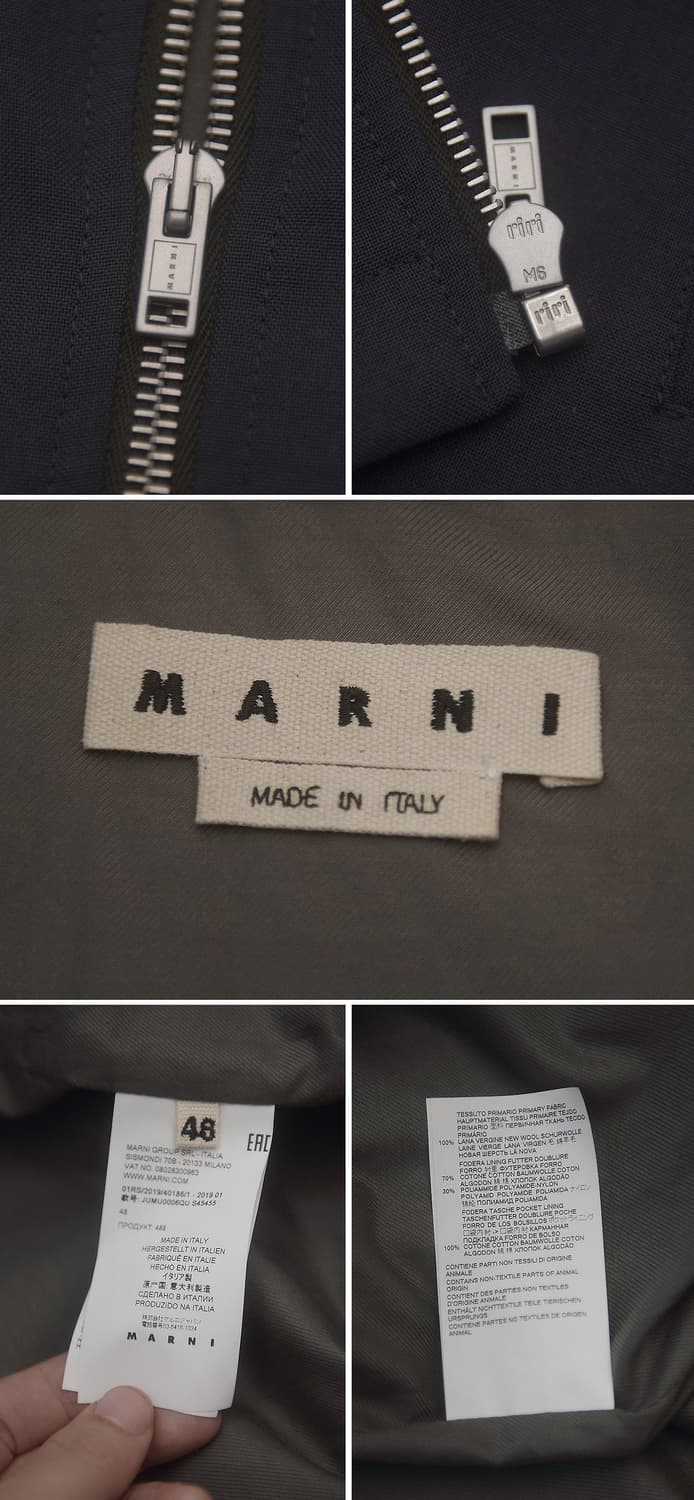 신품급) 마르니 버튼넥 집업 블루종 미니멀 자켓 (48 / 100+) 상품이미지10