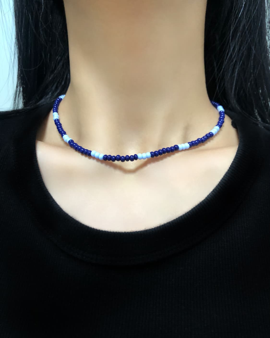 핸드메이드 비즈 초커 | unisex 포인트 비즈 목걸이 | 하이퀄 미유 상품이미지2