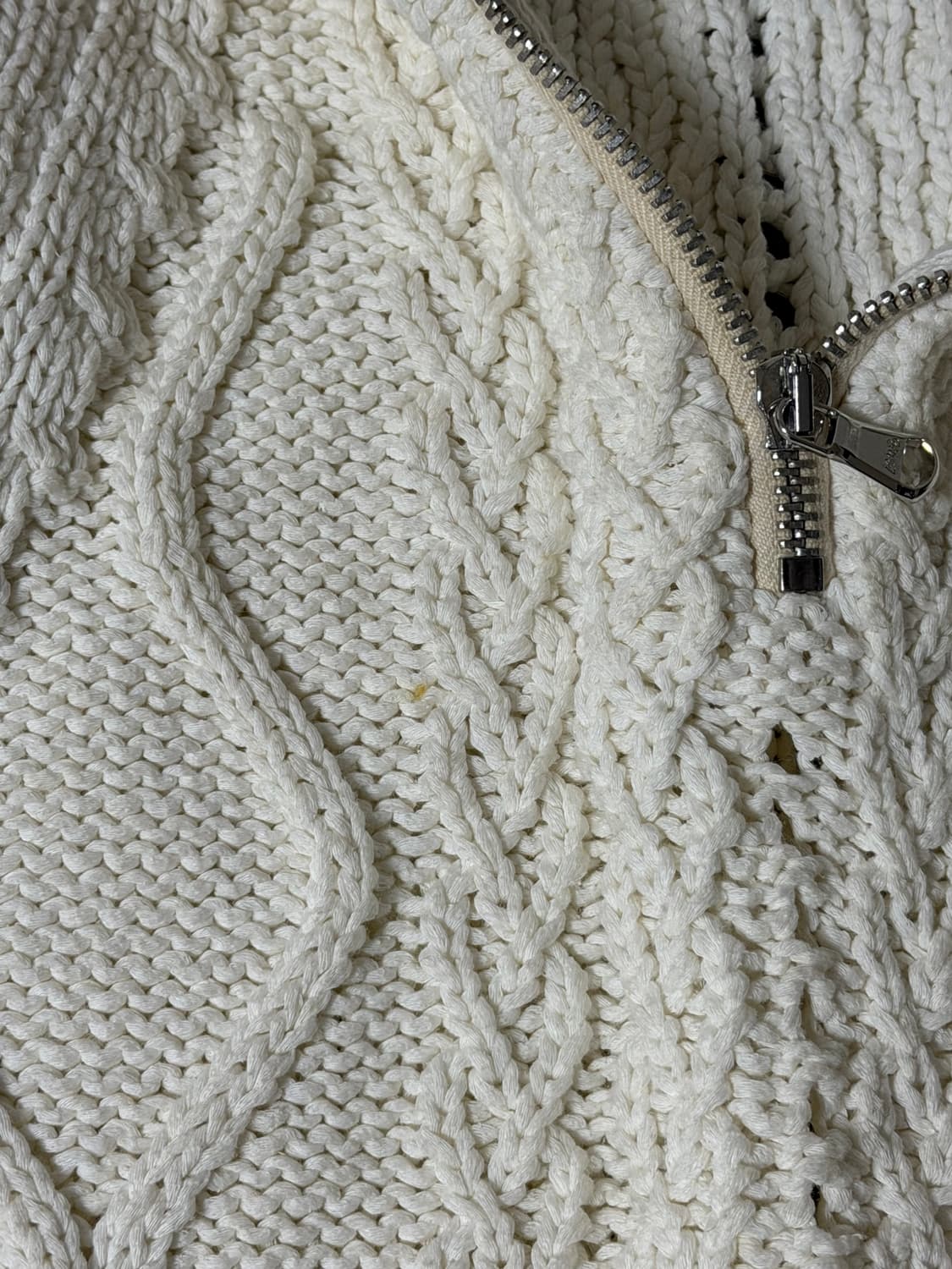 렉토  CABLE ZIP COLLAR KNIT 케이블 니트 집업 상품이미지5