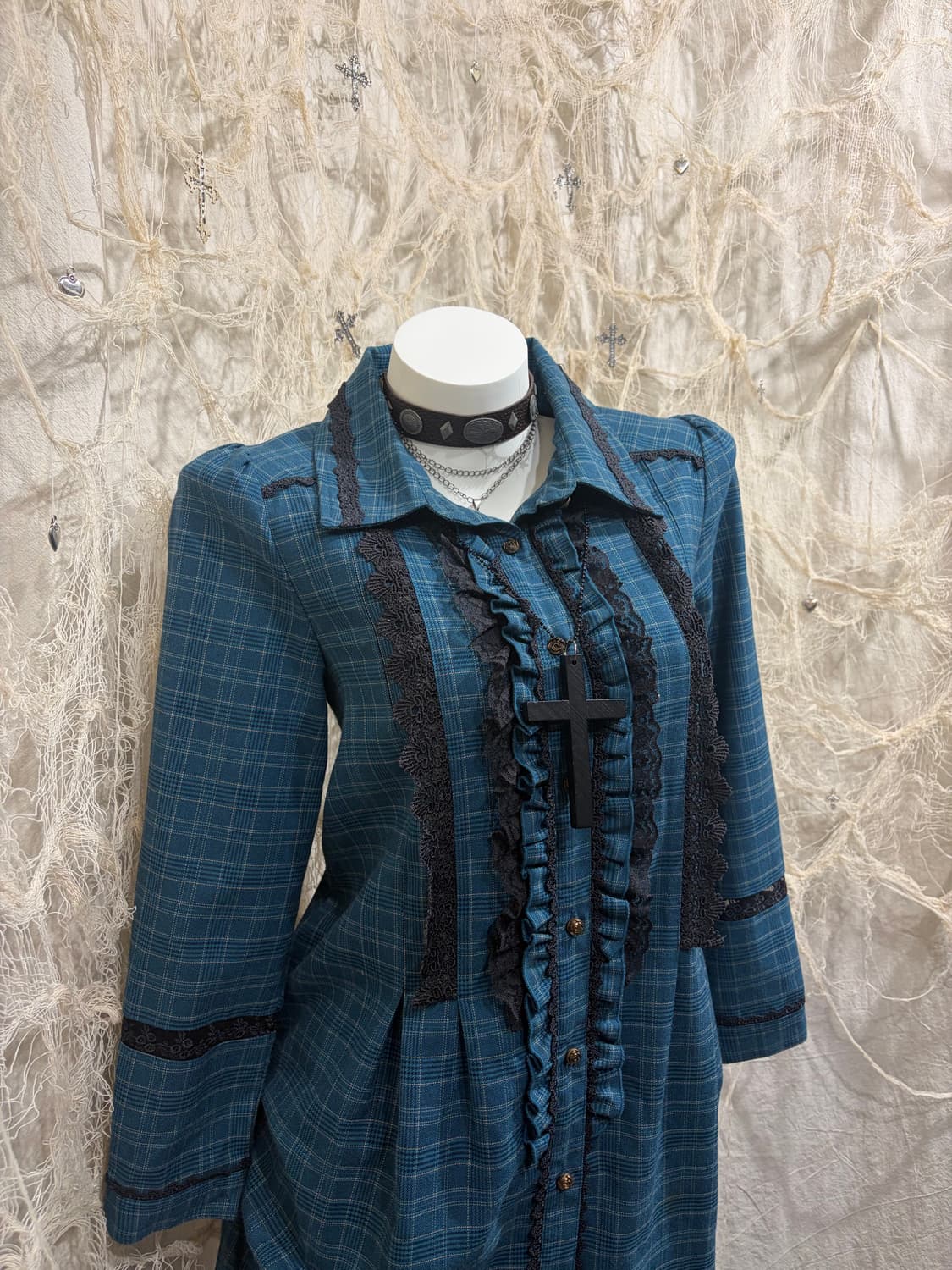 AXES FEMME Gothic lace antique one piece 상품이미지7