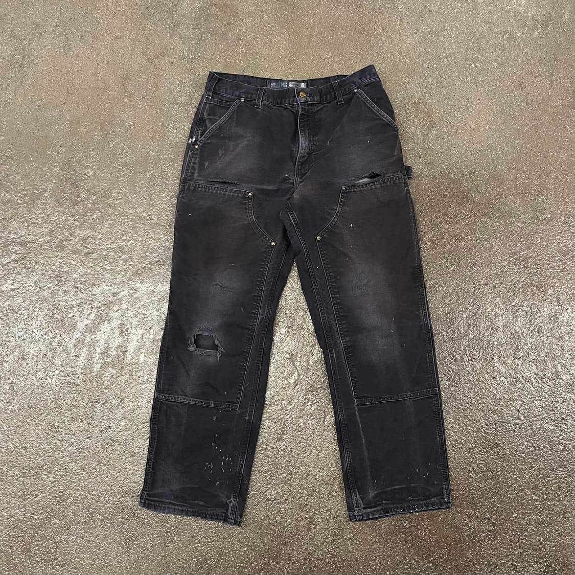 Carhartt 블랙 더블니 팬츠 (33“) 상품이미지1