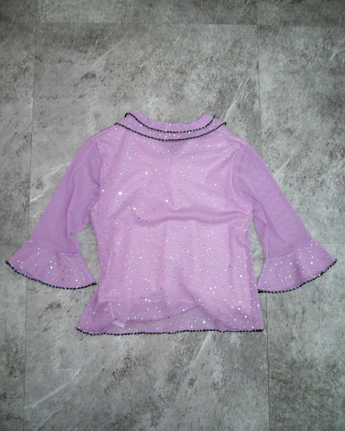 Lavender Shiny See-Through Top 상품이미지2
