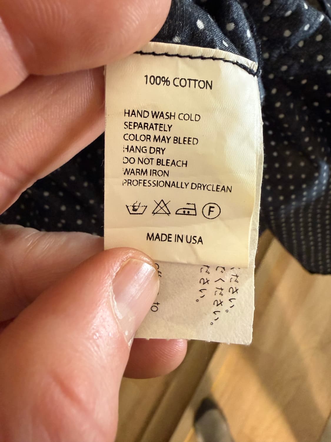 Engineered Garments 네이비 도트 셔츠 M (USA) 상품이미지5