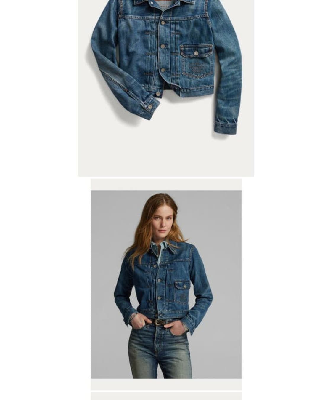 Rrl 여성 크롭 데님 자켓 상품이미지3