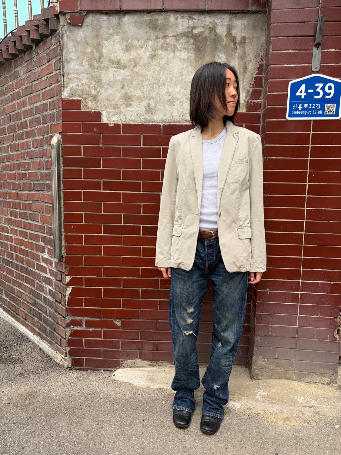 Zadig&Voltaire 미니멀 베이지 블레이저 M 상품이미지1