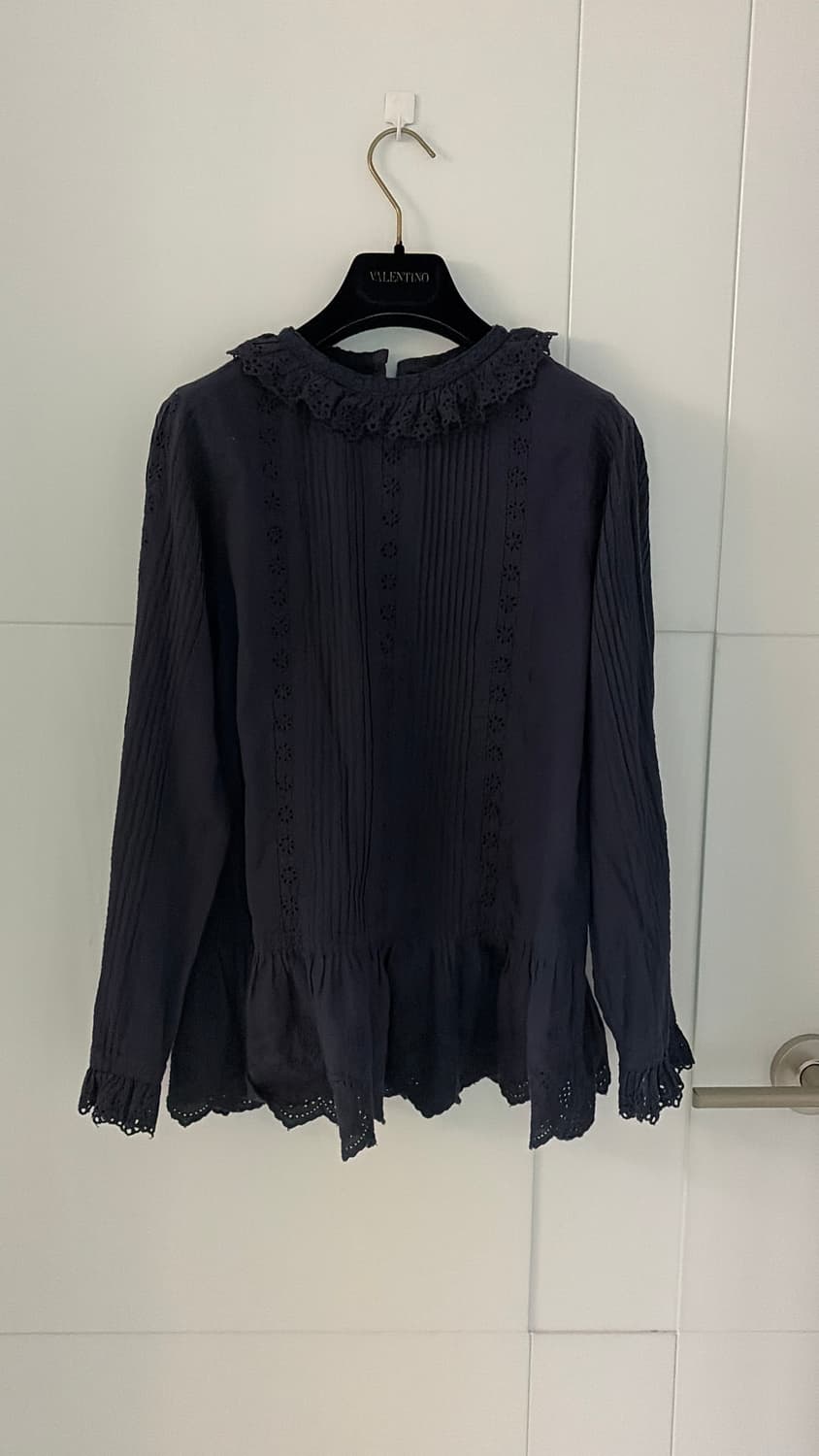 빔즈보이 네이비 레이스 블라우스44,55 정품 상품이미지1