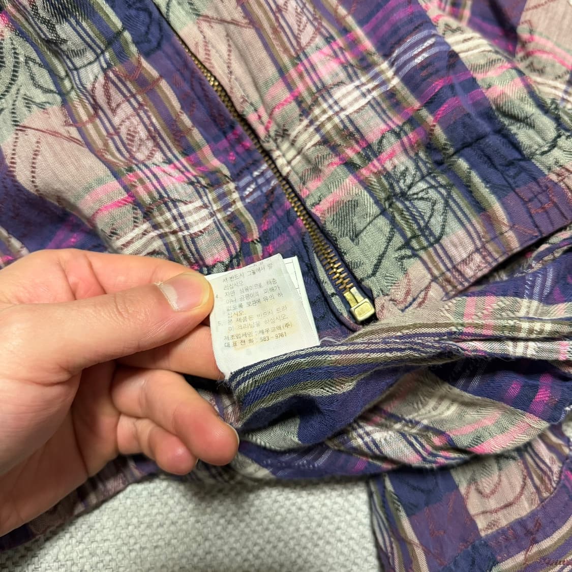 90s 빈티지 아디다스 체크 패턴 자켓 상품이미지6