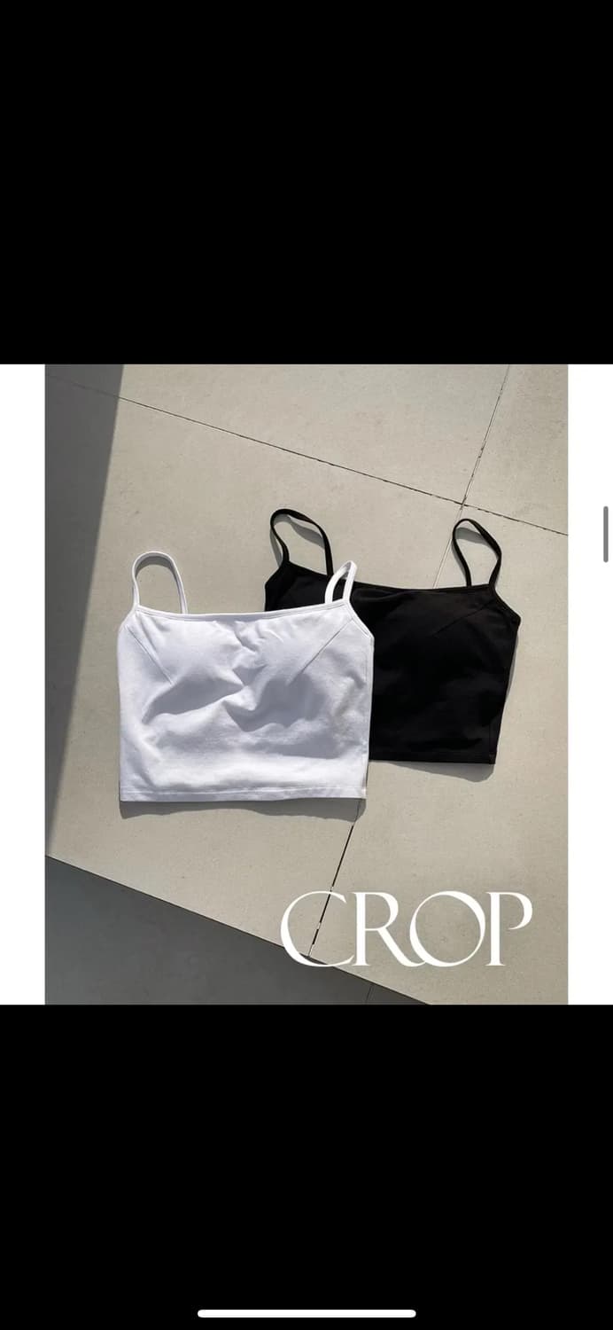 문트 데이 이너캡 브라탑 크롭 - 블랙, 화이트 M 상품이미지4