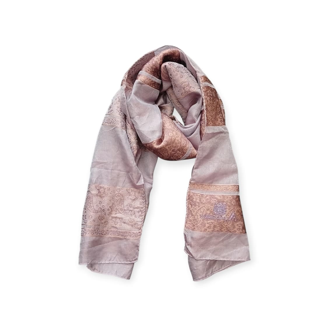 Aquascutum 연보라 실크 스카프 상품이미지1