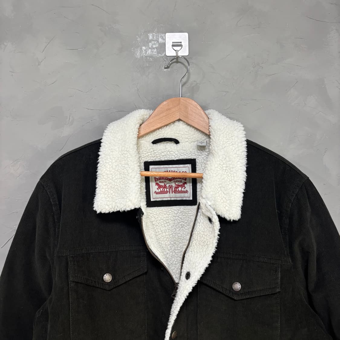 리바이스 코듀로이 쉐르파 자켓 카키 상품이미지2